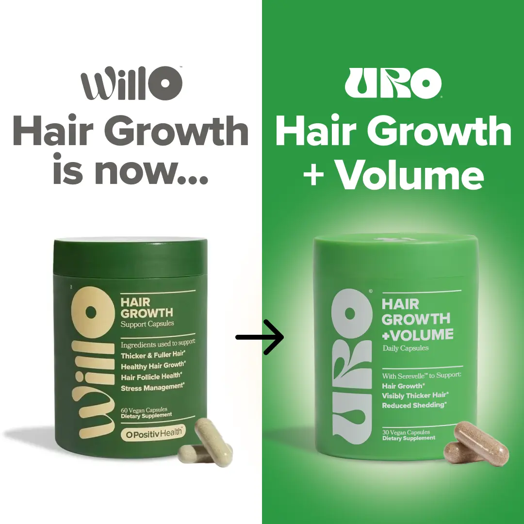Hair Growth + Volume Capsules - URO – Clinically-Studied Serevelle Saw Palmetto to Support Thicker Hair and Reduction in Shedding & Thinning – 30 Day Supply (1 Capsule Daily)