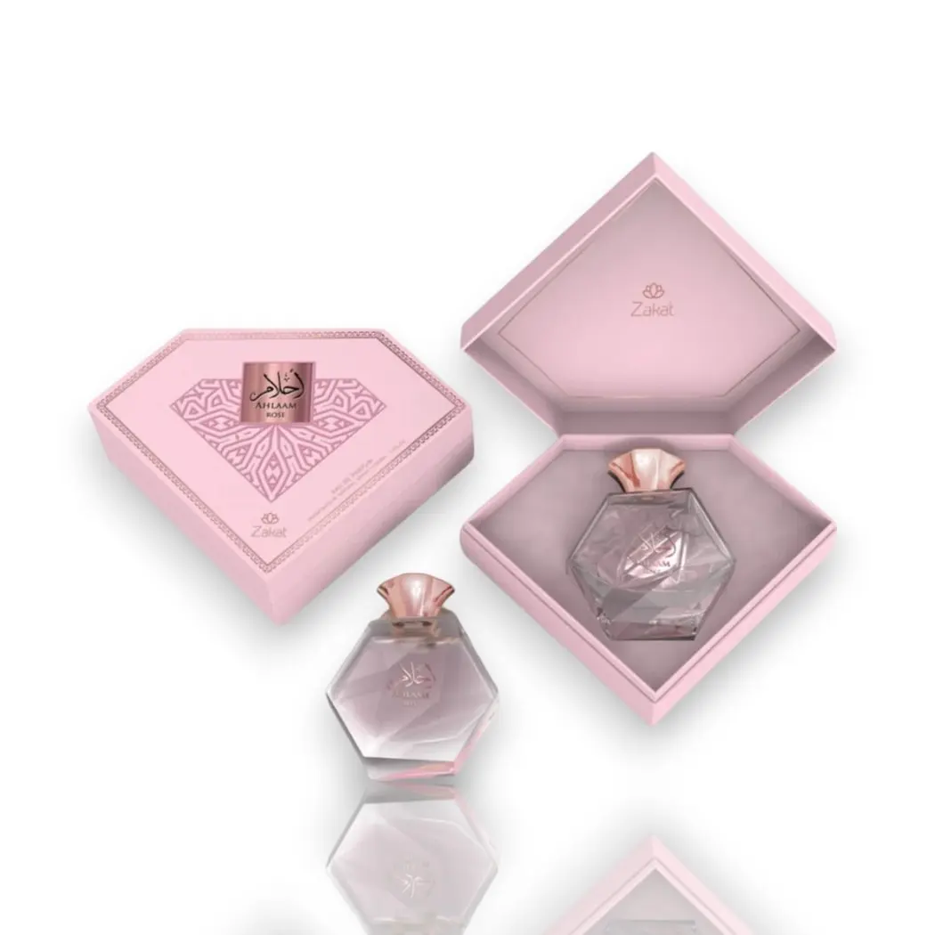 Zakat Ahlaam Rose Women's Eau De Parfum, Fruity Sweet Floral Fragrance for Women, 3.4 oz (100ml) 3 to 3.9 fl oz, Everyday Wear Floral Scent