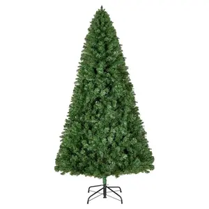 VEVOR Christmas Tree, 6ft Artificial Xmas Tree, Full Holiday Decor Trees with 1250 Branch Tips Sturdy Metal Base for Home Party Office Decoration