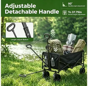 Summer portable outdoor foldable handcart—ideal for shopping, storage, beach parties, and family camping.