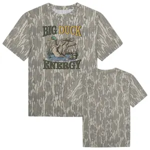 Big Duck Energy Funny T-Shirt, Humor Mallard Camo Tee, Sarcastic Duck Hunting Graphic Shirt, Big Duck Energy Camouflage Top