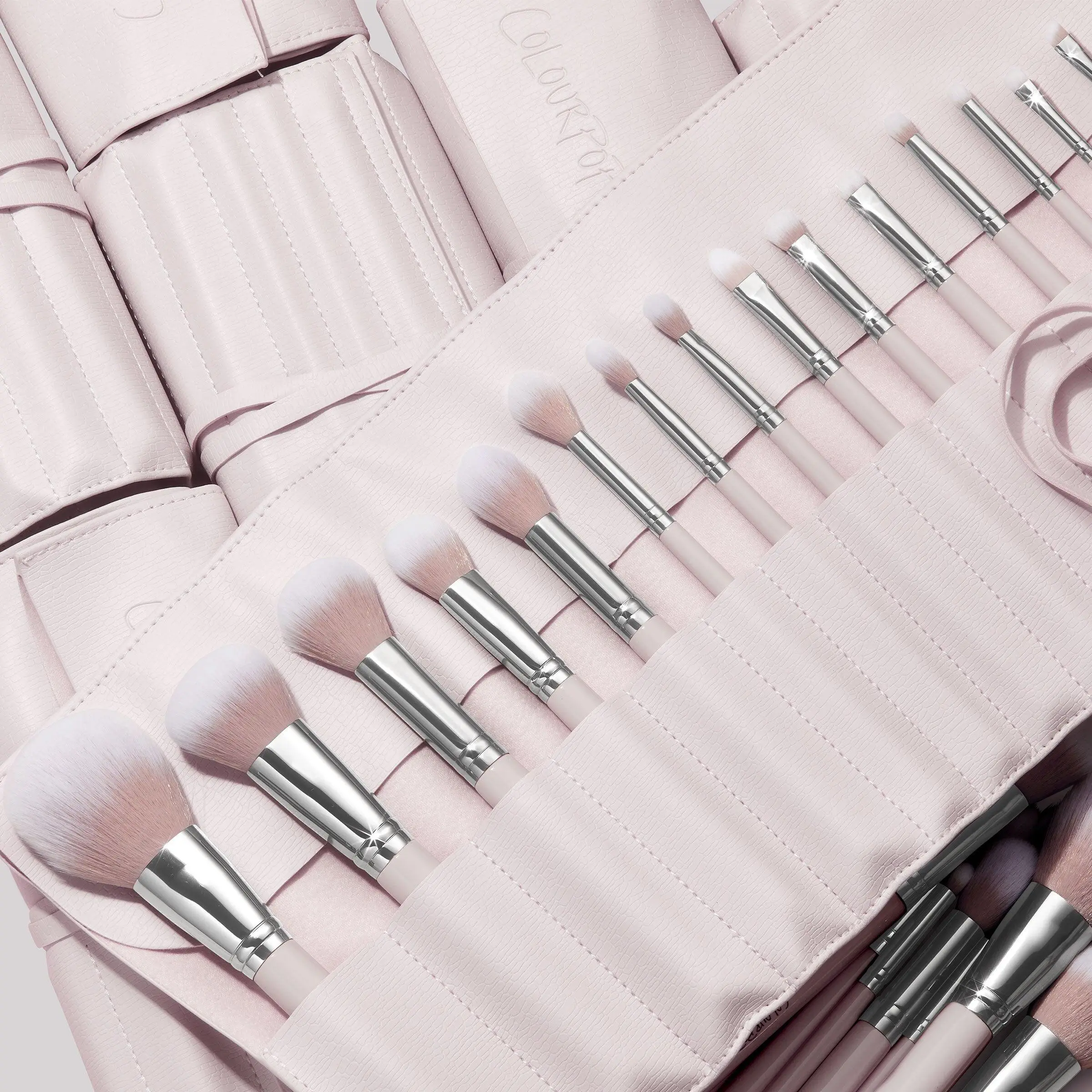 ColourPop® Stone Cold Brush Roll - Face & Eye Brush 15-piece in Faux Leather Case