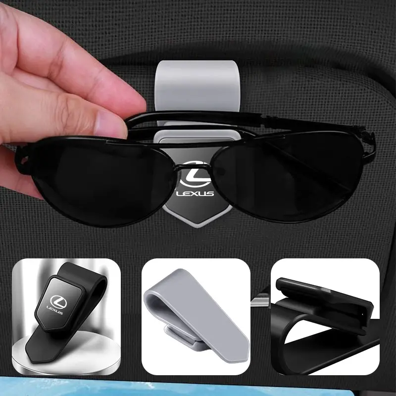 1PC Car Sun Visor Glasses Clips Interior Eyeglasses Storage Holder Eyewear Holder Car Sunglasses Holder Car Organizers Car Accessories For Lexus GS IS LS500h ES260 ES300h RX350h NX260 UX260 LM LC