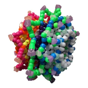 Kandi Rotator Cuff-Handmade-to-Order Double Spinning Middle-Neon Colors