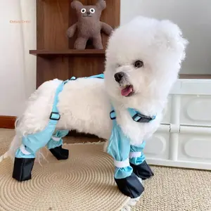 Dog Waterproof Harness Boots, Non Slip Reflective Paw Protectors With Adjustable Leg Straps, Durable Weatherproof Pet Foot Wear, Practical Protective Accessories for Daily Walking, Outdoor Hiking And Road Activities