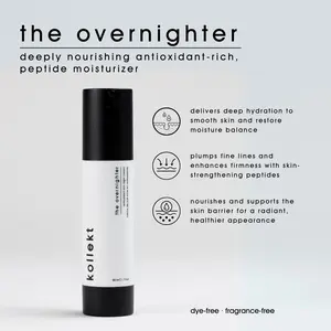 Kollekt Skincare Antioxidant-Rich Moisturizer Deeply Nourishing with Peptides, Vitamin C, Chamomile, Green Tea, Beta Glucan, Shea Butter & Red Algae for Hydration, Firmness, and Skin Barrier Support – 50ml