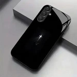 devout cross pattern design suitable for Samsung Galaxy A11,M11,F12,M12,A12,A13,A04s,A14,A15,A16,A20s,A21,A21s,A22,M22,A23,A24,A25,A26 protective Hard Case glass texture Simple design new styles Phone Case Cover