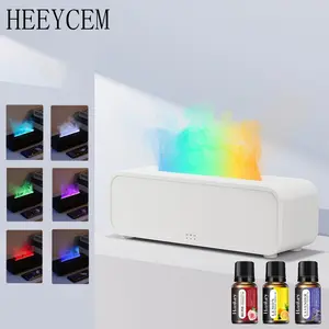 1 piece of music pickup colorful aromatherapy humidifier, flame rhythm aromatherapy humidifier, LED night light colorful atmosphere light with remote control, timer shutdown, power failure protection, suitable for office, home, large room
