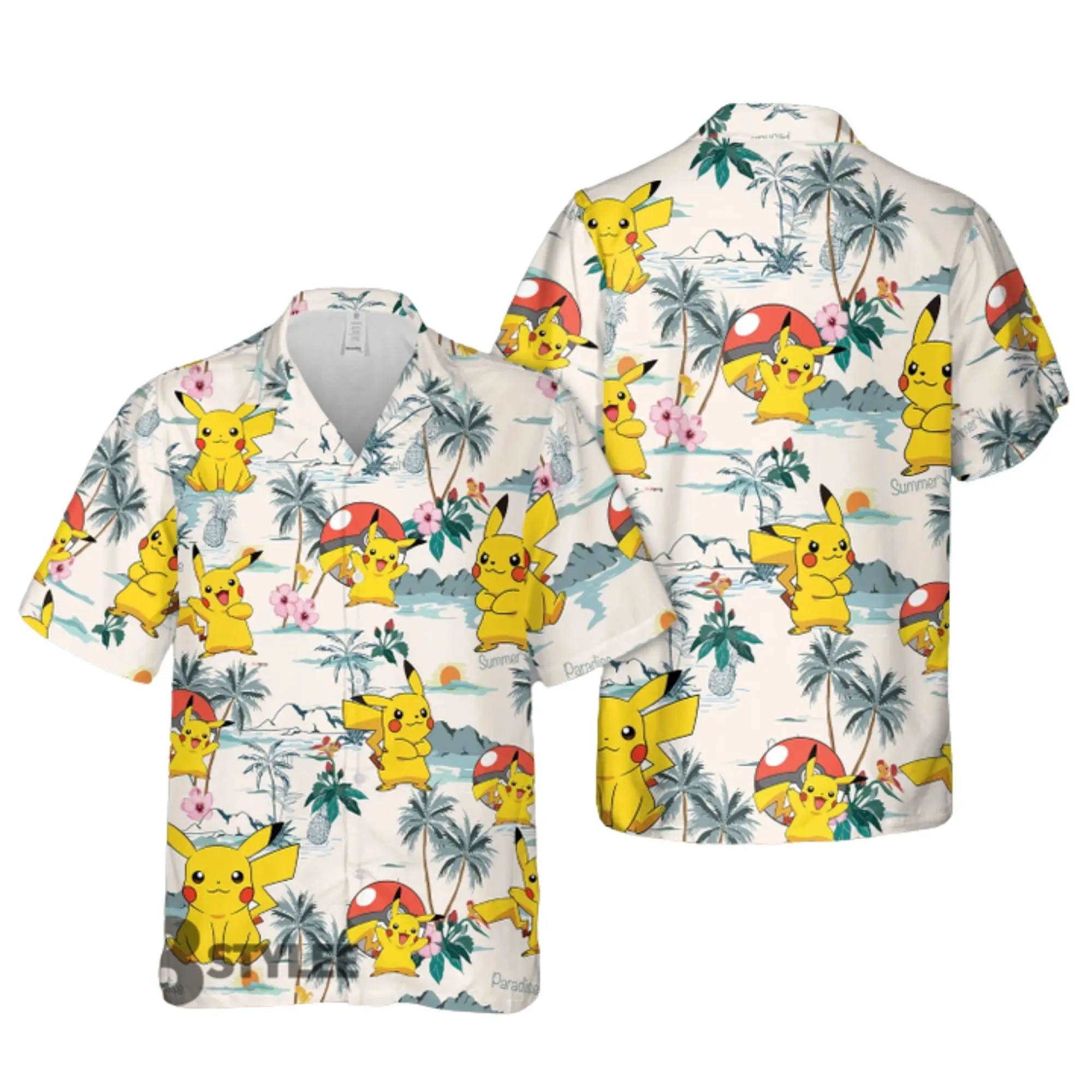 P0kemon Tropical Hawaiian Shirt, Anime Merch Clothes Unique Gift For Men Women Fans