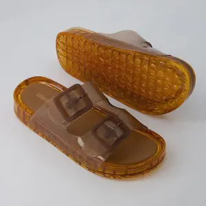 Cushionaire Pool Slide Sandals for Women - Waterproof Double Buckle Adjustable Slip-On Womens Jelly Sandals For Beach, Shower, Summer Casual Wear