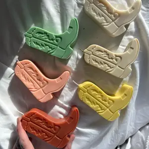 100% Pure Beeswax Cowboy Boot Candle