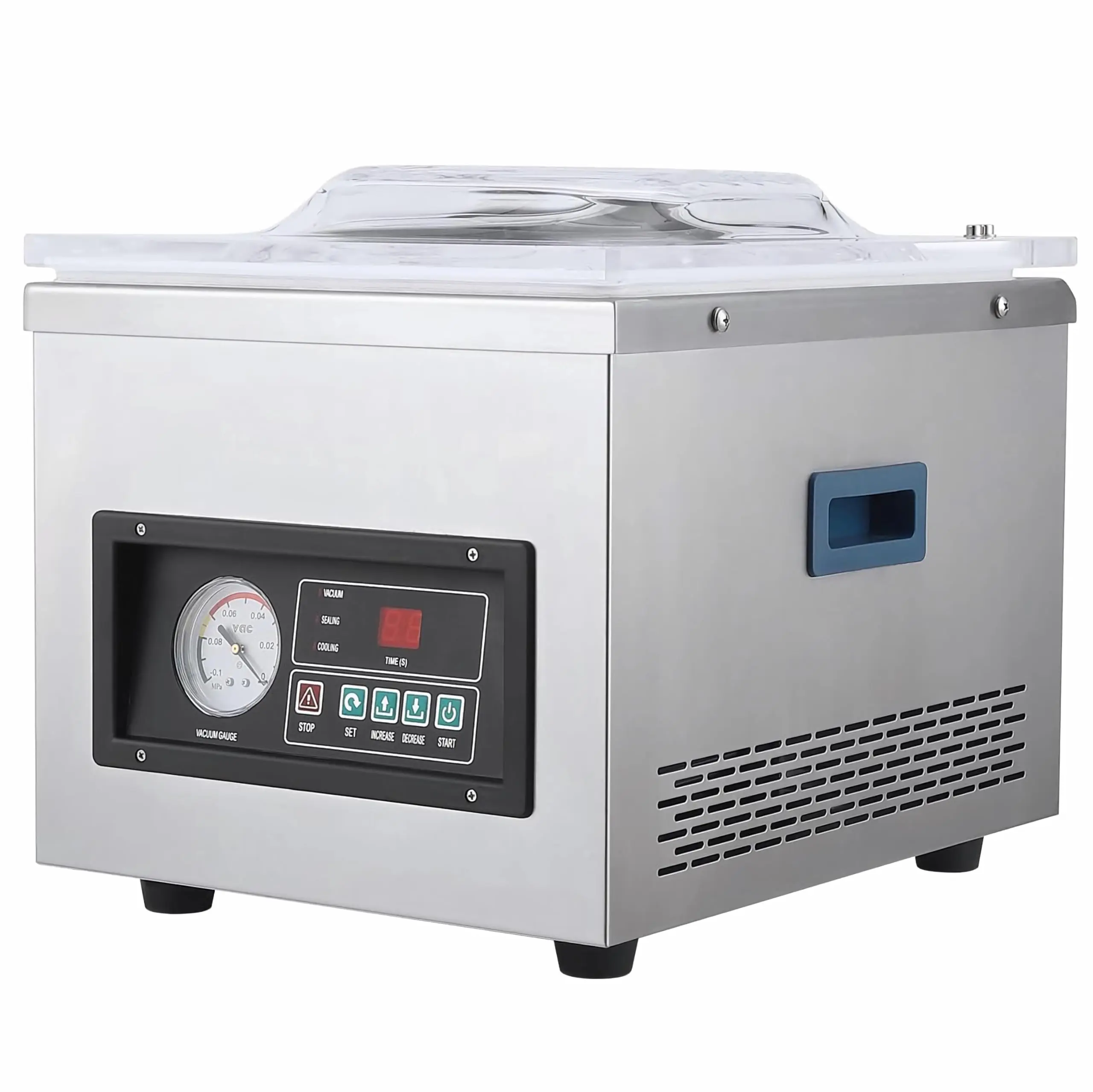 【GARVEE】Industrial Chamber Vacuum Sealer with Automatic Control, 6.5 Cbm/h Capacity, Stainless Steel Construction, 10.2" Sealing Width, 260W Power - Suitable for Household and Commercial Food Packaging
