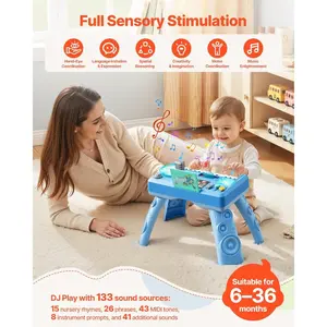 Summervibes VEVOR Baby DJ Playset for Toddlers 1 - 3, Educational Musical Table Toys with 133 Sound Sources, Recording and LED DJ Turntable, Baby Activity Table for Birthday, Gift for Kids Aged 6+ MonthsHoliday giftsVEVOR Super Brand Day