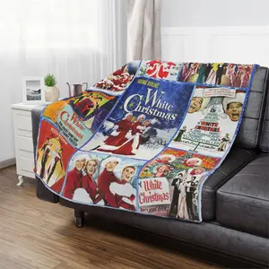 White Christmas Fleece/Sherpa Blanket, Christmas Movie Fan Gift 30x40 50x60 60x80 inches