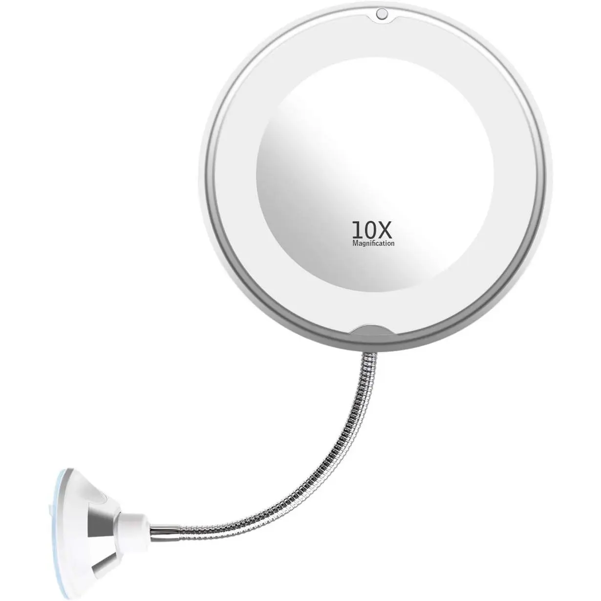 10X Magnifying LED Makeup Mirror, Modern Adjustable Flexible Gooseneck, Energy-Efficient Diffused Light, Easy-Lock Suction Cup & Sticky Hook Installation, 360° Rotatable Bathroom Home Supply Gadget, 360° Swivel, Energy-Efficient Led Light, Led Light Makeu
