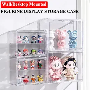 Blind Box Storage Display Box Transparent Doll Display Organizer Case For Figure Figurine Showcase Wall Mounted Collectibles Box Acrylic 3-Tier Pastry Display Case storage  organizer acrylic display