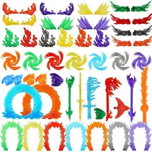 Building Blocks Scene Special Effects Accessories Explosion Vortex Flame Sword Ice Knife Weapons Toys Gift Bricks Portal S013
