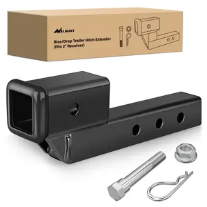 Nilight 2 Inch Trailer Dual Hitch Receiver with 2Inch Rise or Drop