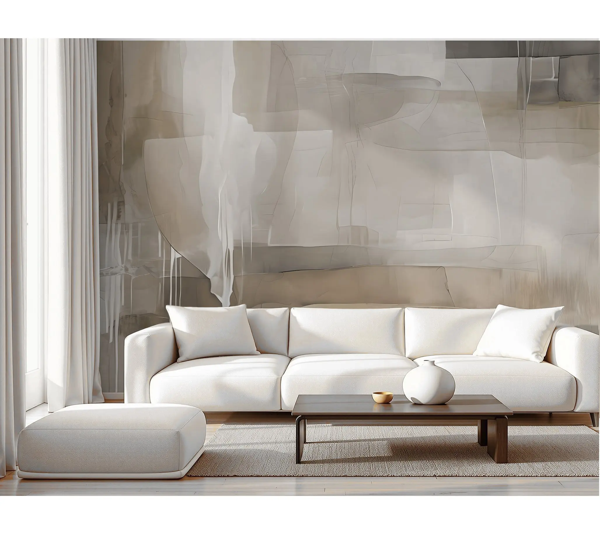 Silent Canvas — Abstract Luxury Wallpaper Mural