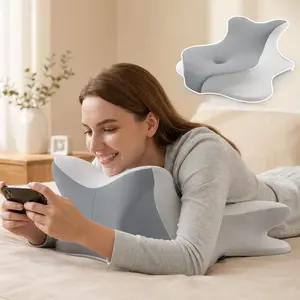 Adjustable Intimacy & Pregnancy Support Pillow - Ergonomic Foam Wedge Cushion for Back Pain, Sitting, Lying, Multi-Position with Removable Washable Cover gray