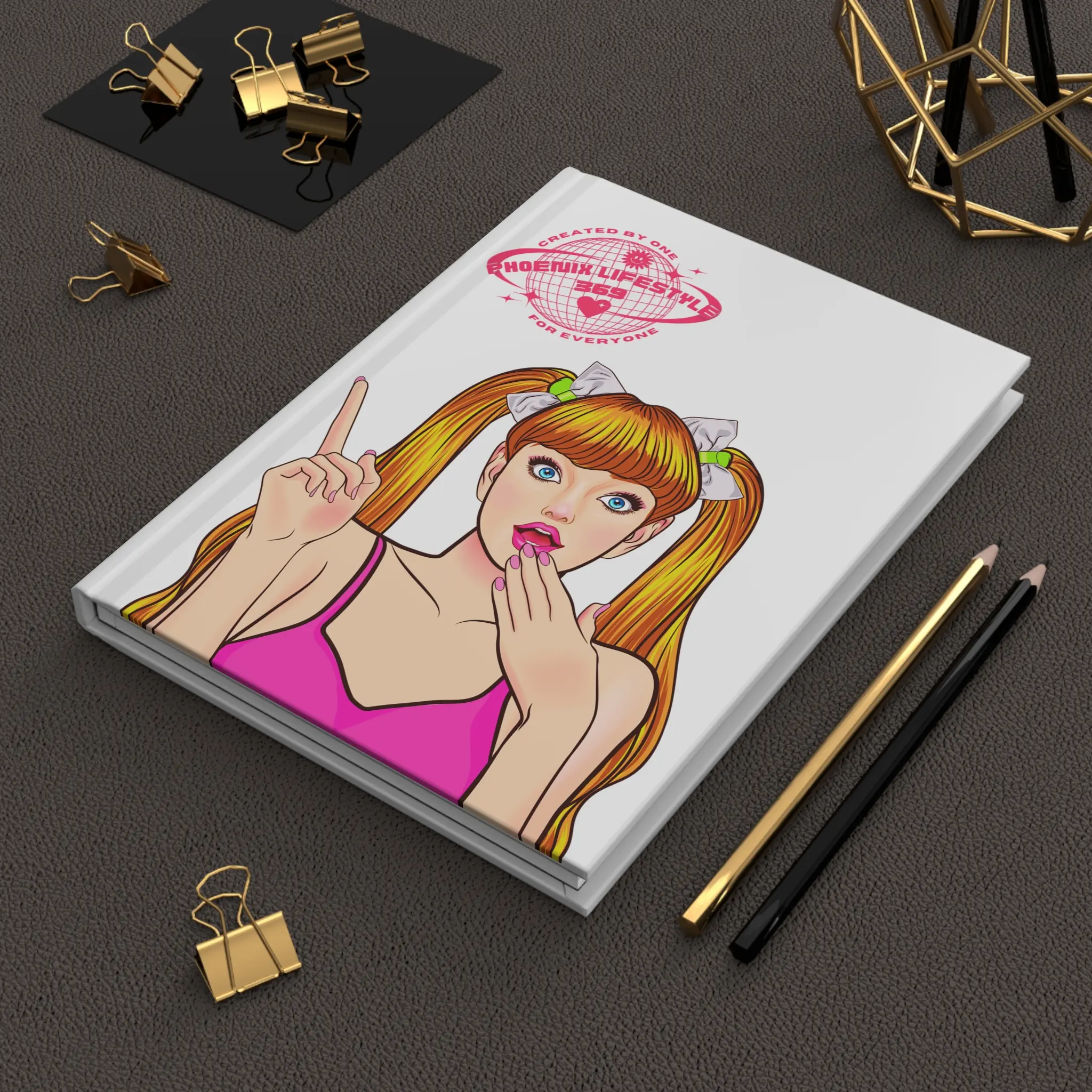 PINKY GIRL Blank Journal for Writing and Sketching - Hardcover Matte Journal, Notebook, Diary, Sketchbook, Scrapbook, 5x7 inches