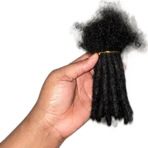 20 Human hair dreadlocks extensions sizes 0.6 /  10 inches