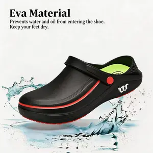 Non-Slip Chef & Nursing Shoes - Waterproof Work Clogs with Adjustable Heel Strap - Comfortable Kitchen & Hospital Shoes for Men & Women