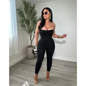 Miami Vibes Black Jumpsuit