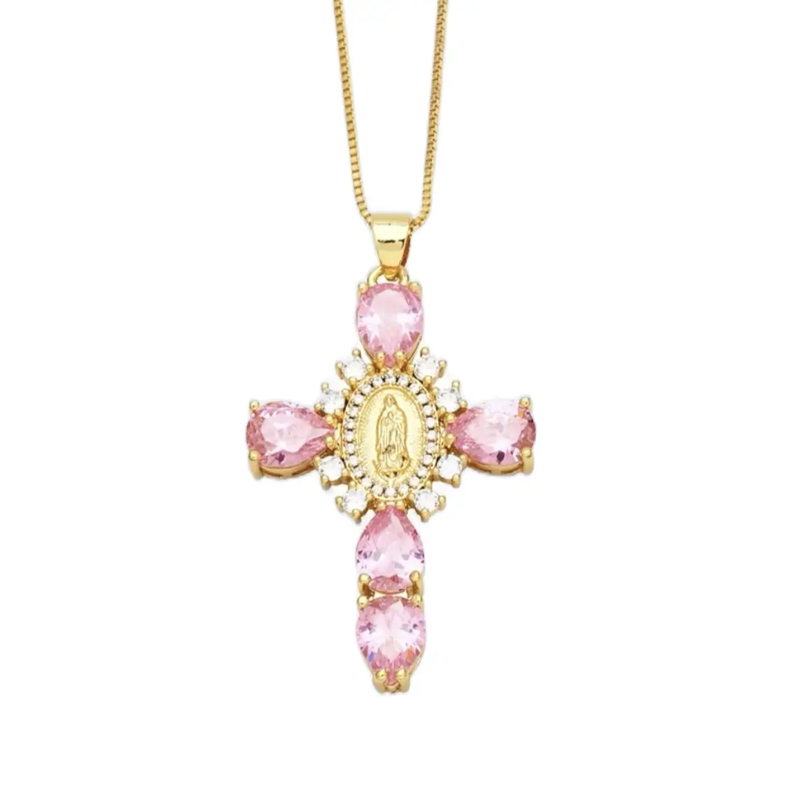 Virgin Mary pink necklace Virgin Mary pink necklace