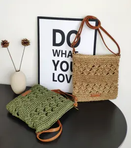 Crossbody Bag in Crochet, Convertible Purse with Adjustable Shoulder Strap