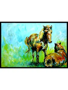 Carolines Treasures MW1126MAT 18 x 27 in. Horse Grazin Indoor & Outdoor Doormat