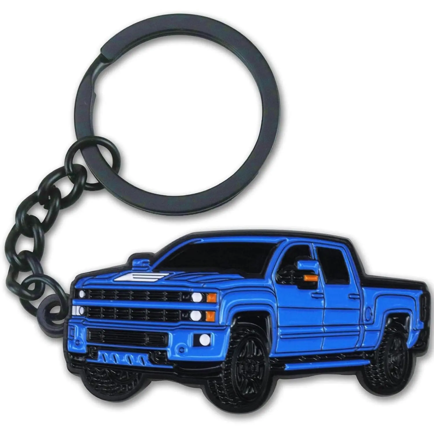 Metal Material Car Key Chain - 2 x 1 Inches Chevy Silverado 2015-2022 Car Interior Accessory, Key Holder for Bags, Birthday Gift for Friends, Vehicle Collectible Decor, Keychain For Bags, Car Key Chains