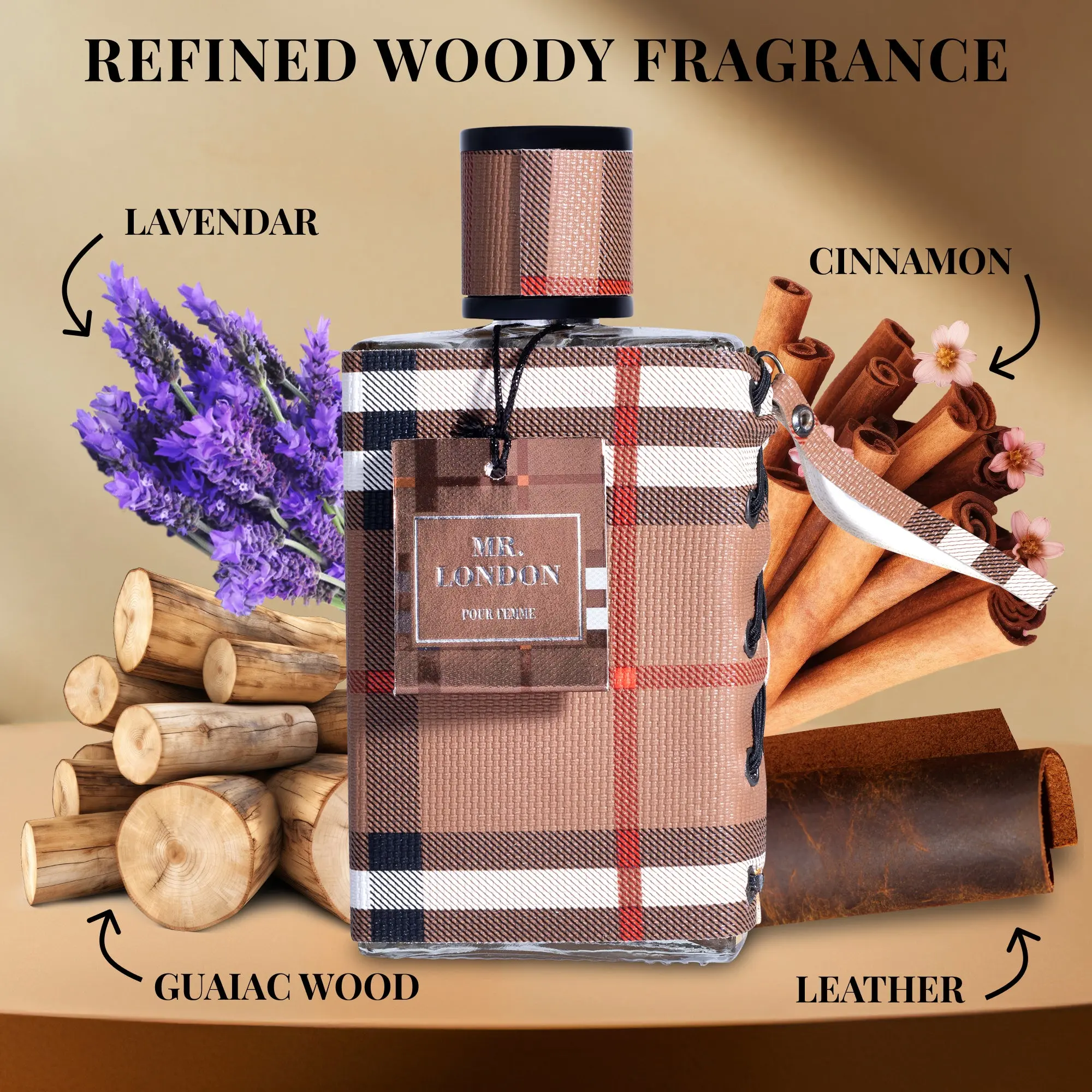 Urban Collection Mr London Eau De Parfum for Men, Aromatic Spicy Long Lasting Cologne, Signature Scent with Notes of Bergamot & Leather, 100ml (3.4 fl oz) for Adults, Fragrance Intense, Body Scent