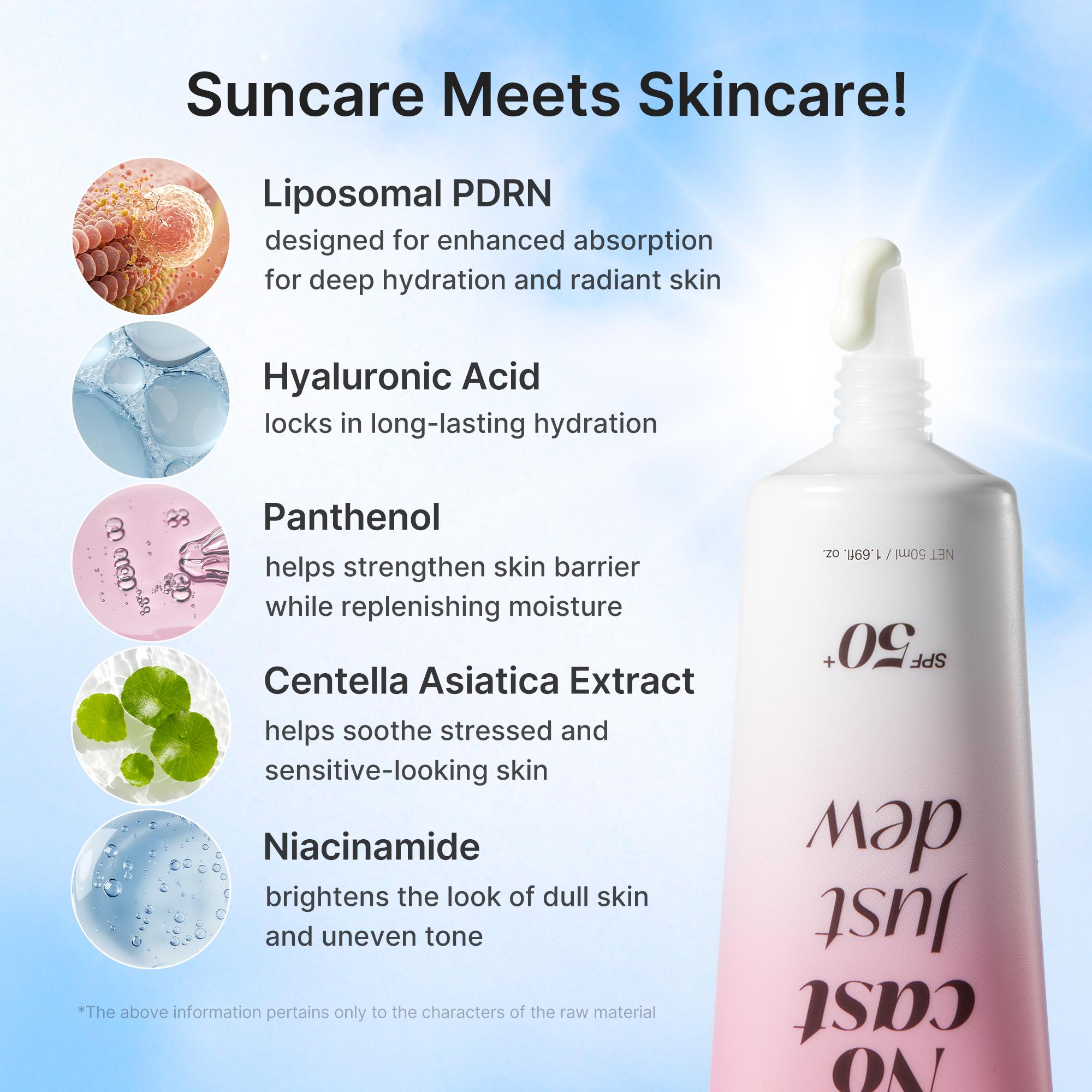 [NEW] [medicube] No Cast Just Dew PDRN Hydrating UV Sun Serum | Daily Lightweight Sunscreen SPF 50 | PDRN, Panthenol, Centella| Gentle Moisturizing Suncare For Daily Use for All Skin Types (50ml)