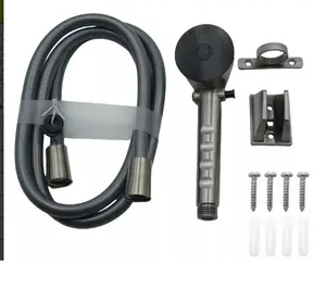 RV Shower Head with Hose, Outdoor Shower, Non-Metallic Outdoor Shower, Camper Shower Head Kit with Hose Guide and Shower Wand Bracket Holder