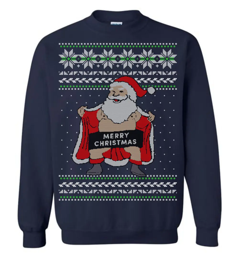 Naughty Santa Ugly Christmas Sweater, Christmas Gift For Him Hand Her