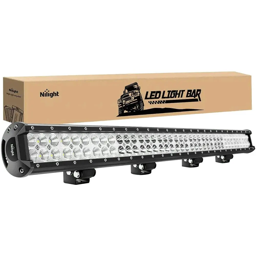 Nilight 36-in 234W Double Row Flood-Spot LED Lightbar - Aluminum Alloy Automotive Light Bars with Double Beam, Car-Mounted Work Lighting for Cars/Motorcycles
