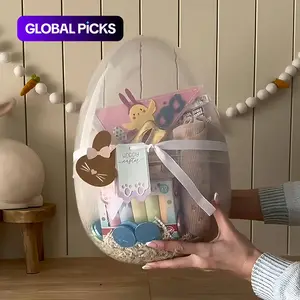 Giant 12-Inch Transparent Plastic Easter Egg, Perfect for Egg Hunt, Party Decoration, Candy Storage, Gift Packaging, Surprise Gifts, Holiday Supplies