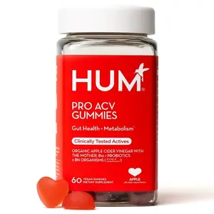 HUM Pro ACV Gummies - 100% Organic Apple Cider Vinegar with the Mother, Probiotics for Digestive Health & B12 for Metabolism Support (60 Count)