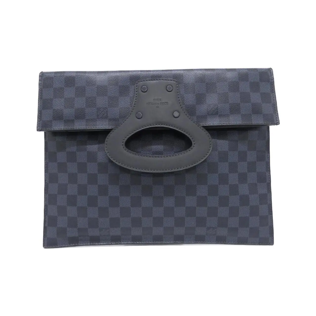 Pre-owned Louis Vuitton Canvas Tote Bags Damier Cobalt Portfolio Clutch