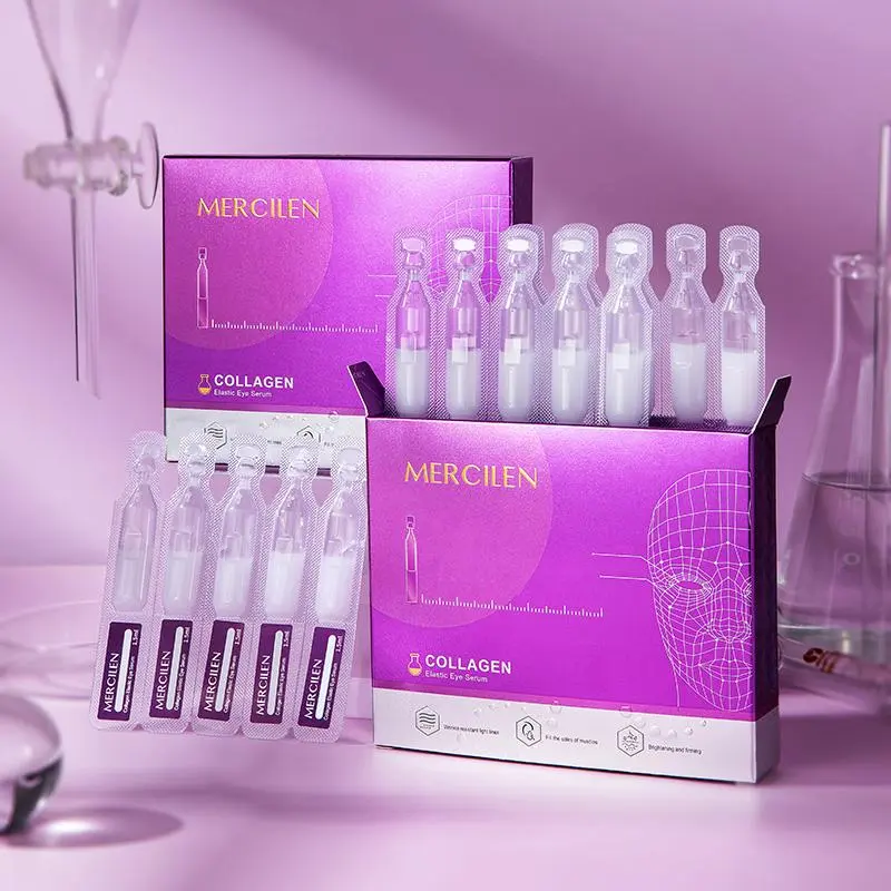 Collagen Elastic Eye Serum, 10pcs/set Deep Moisturizing & Nourishing Eye Essence, Firming Eye Care Product for Both Men and Women
