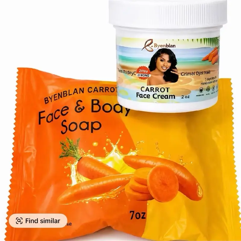 Carrot face cream & soap set