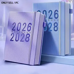 3-Year Monthly Planner Calendar 2026–2028 (January to December), Softcover with Elastic Pen Holder, 12-Month English Planner for Organizing Stylish Adults, Diary Writing, Minimalist Design, Easy-Care Binding Planner Notebook