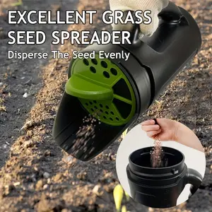 Handheld Seed Spreader for Grass Seed, Fertilizer & Soil, Snow & Ice Melt Handheld Spreader – Multiple adjustable opening sizes for a variety of uses