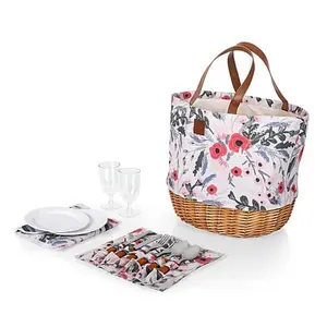 Picnic Time Promenade Basket - Floral Pattern