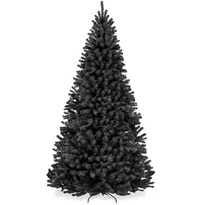 Best Choice Products Artificial Christmas Tree, Premium Unlit Spruce Design, Dense Branches – Black Spruce