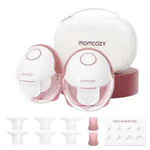 Momcozy Breast Pump Hands Free Mobile Style | M6, Wearable Breastfeeding Pump Ideal Rhythm for More Milk, DoubleFit Flange More Fit & Discreet with 3 Modes & 9 Levels, 24mm