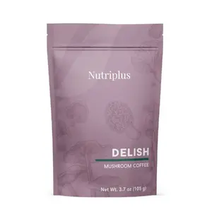 Nutriplus Farmasi Delish Mushroom Coffee 100% Natural Instant Coffee with Functional Mushrooms Vegan Energy Support 100g Ideal for Morning Drink