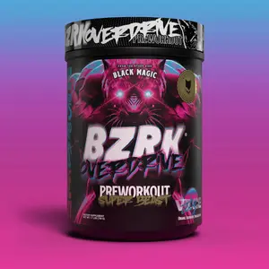 Black Magic BZRK Overdrive Pre-Workout – High-Stim Energy & Focus Formula – Enhanced Endurance & Muscle Pump – 30 Servings
