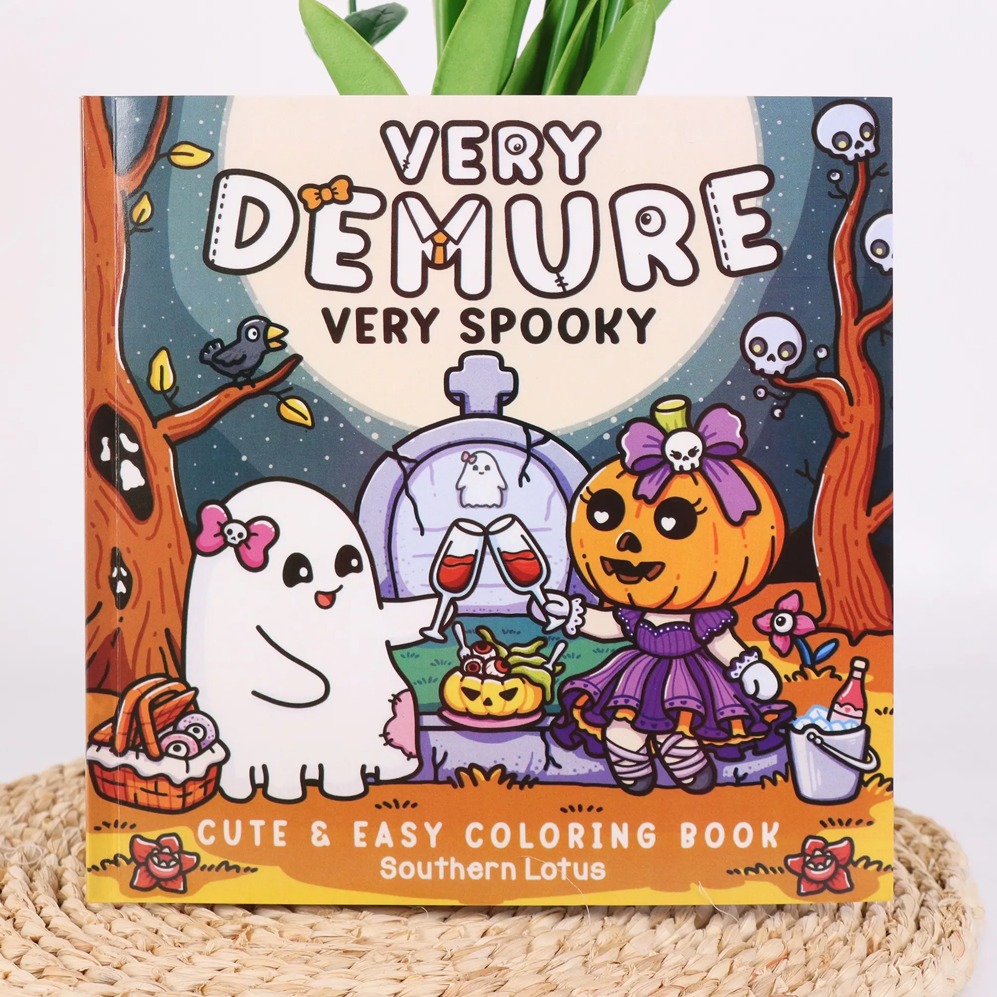 Halloween Cute Ghost Pumpkin Coloring Book, Themed Coloring Books, Dark Cutie Stress Relief Fill Color Book, Adult Children Graffiti Album, Hb-001 Model